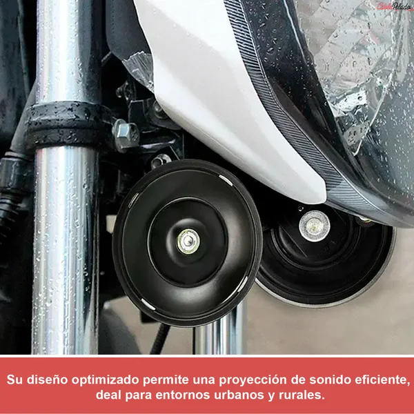 Bocina Electrica Impermeable Universal De La Moto 12V 105dB Negro