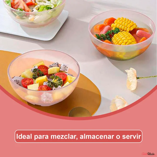 Bol De Plástico Para Cocina 3 Litros Transparente