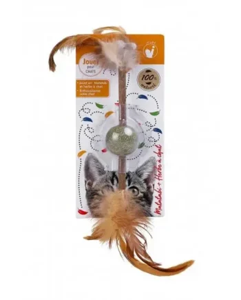 Bola de Plumas Matatabi con Catnip 20X3,8 cm