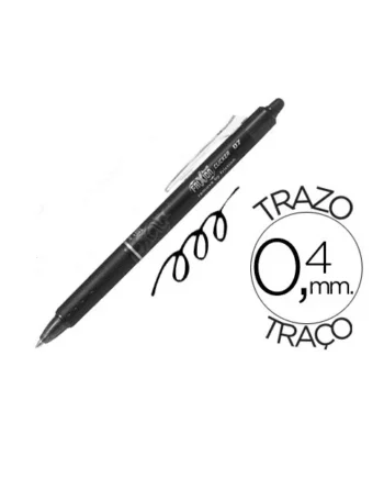 Boligrafo Borrable Pilot Frixion Clicker Negro