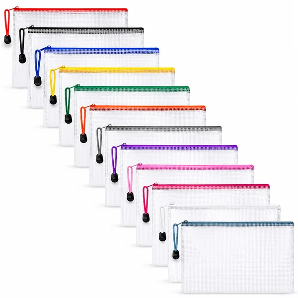 Bolsa de Archivo de Multicolor Cremallera 12uds