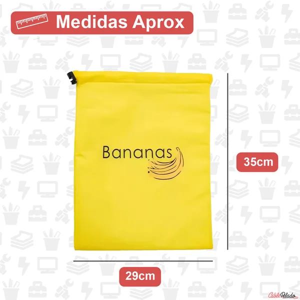 Bolsa Para Plátanos Reutilizable Para Frigorífico Amarillo