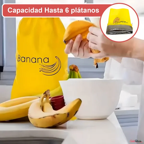 Bolsa Para Plátanos Reutilizable Para Frigorífico Amarillo