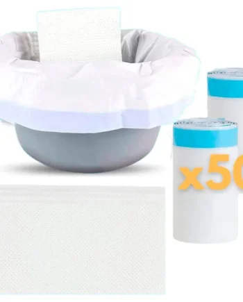 Bolsas Inodoro Desechables con Almohadillas y Asas | Pack 50