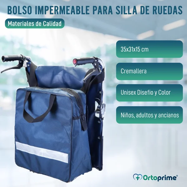 Bolso Impermeable para Silla de Ruedas | Azul Marino
