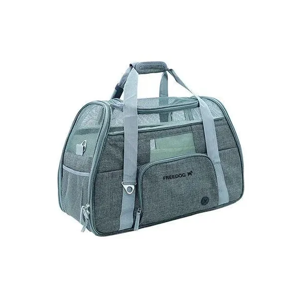 Bolso Transportin Crossworld Gris 51 X 23 X 35 cm Freedog