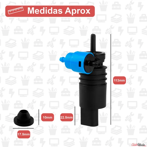 Bomba De Agua De Lavado Parabrisas Azul