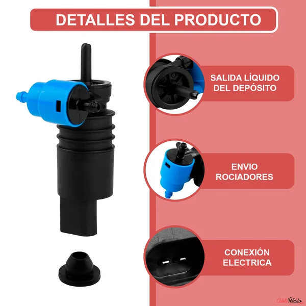 Bomba De Agua De Lavado Parabrisas Azul