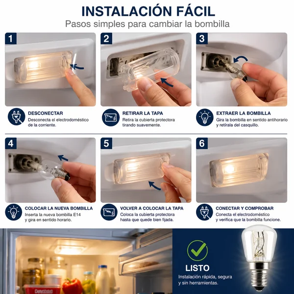 Bombilla Lampara de electrodomesticos 15W