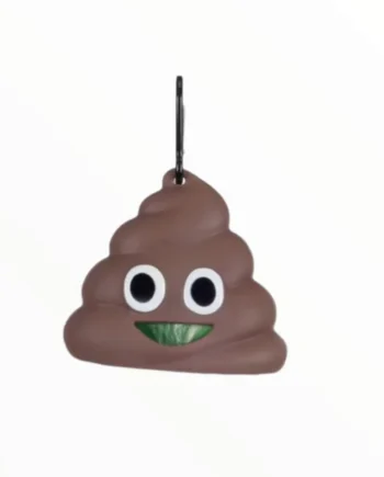 Bonton Portabolsas Emoji de Silicona para Perros — Mosquetón Incluido