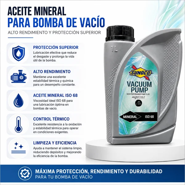 Botella Aceite Mineral Bomba Vacio 1Litro