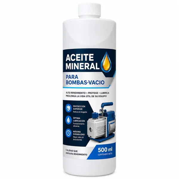 Botella Aceite Mineral Bomba Vacio 500 ML