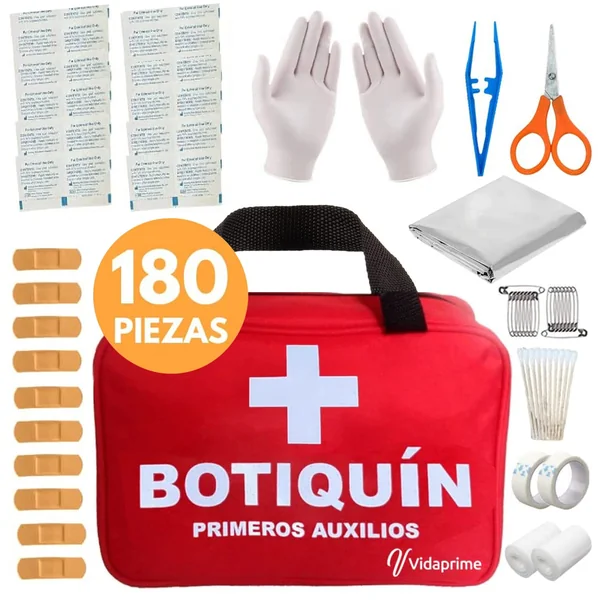 Botiquín de Primeros Auxilios Kit Completo Profesional | 180 Piezas