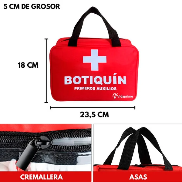 Botiquín de Primeros Auxilios Kit Completo Profesional | 180 Piezas