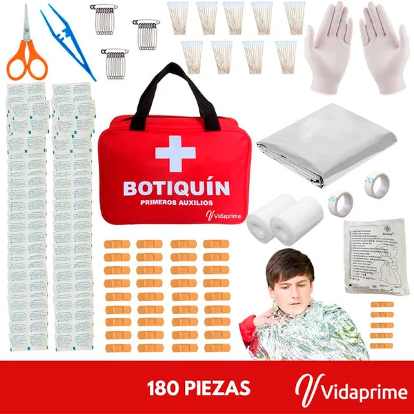Botiquín de Primeros Auxilios Kit Completo Profesional | 180 Piezas