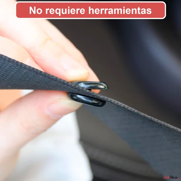 Botones para tope de cinturón de seguridad Pack 4uds Negro