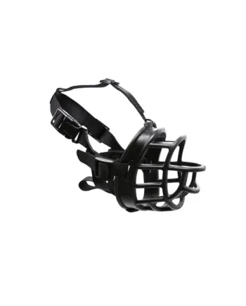 Bozal Plastico Negro Para Perro Ajustable