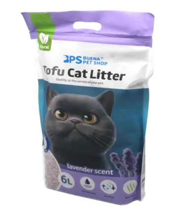 BPS® Arena Vegetal de TOFU para Gatos - Lavanda