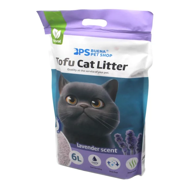 BPS® Arena Vegetal de TOFU para Gatos - Lavanda
