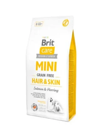 Brit Care Mini Adult Hair-Skin Arenque y Salmón para Perros Pequeños