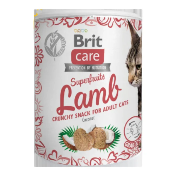 Brit Care Snacks Super Fruits Cordero para Gatos