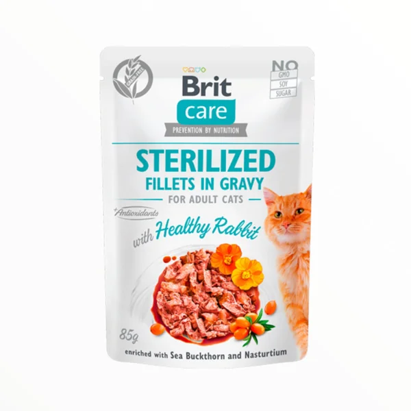 Brit Care Sterilised Filetes de Conejo en Salsa para Gatos