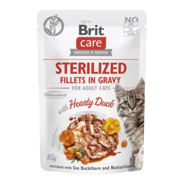 Brit Care Sterilised Filetes de Pato en Salsa para Gatos