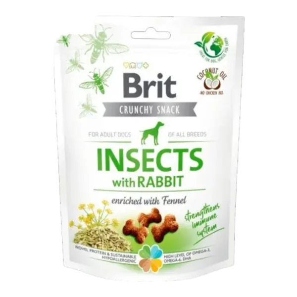 Brit Crunchy Snacks Insecto y Conejo para Perros