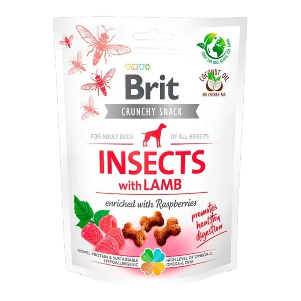 Brit Crunchy Snacks Insecto y Cordero para Perros