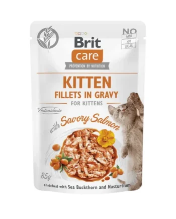 Brit - Pouch salmón en salsa Kitten 85gr
