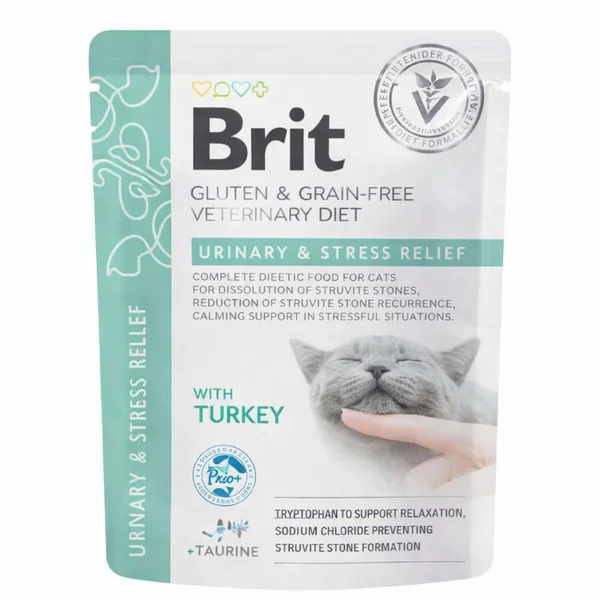Brit Veterinary Diet Urinary & Stress Relief Pavo Gatos | Comida húmeda urinaria