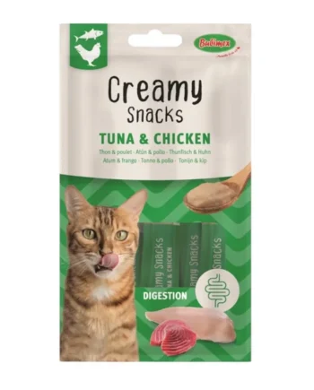 Bubi Creamy Snacks Digestión Pollo y Atún para Gatos — Control Digestivo
