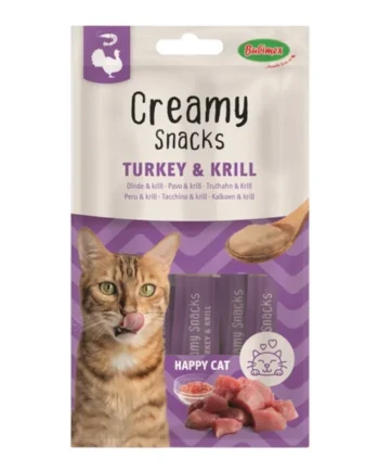 Bubi Creamy Snacks Pavo y Krill para Gatos — Snack Natural