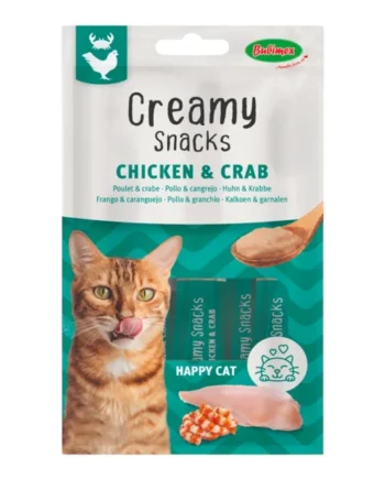 Bubi Creamy Snacks Pollo y Cangrejo para Gatos — Snack Natural