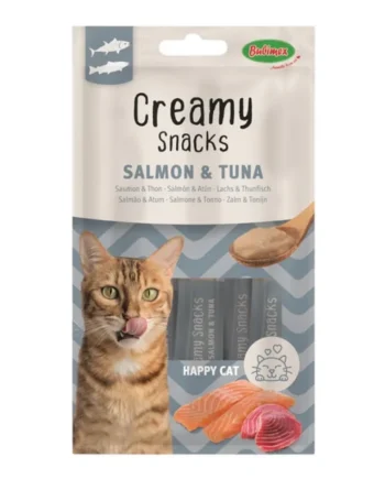 Bubi Creamy Snacks Salmón y Atún para Gatos — Snack Natural Cremoso