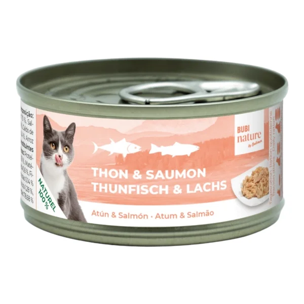 Bubi Nature Cat Atún y Salmón — Comida Húmeda Complementaria para Gatos