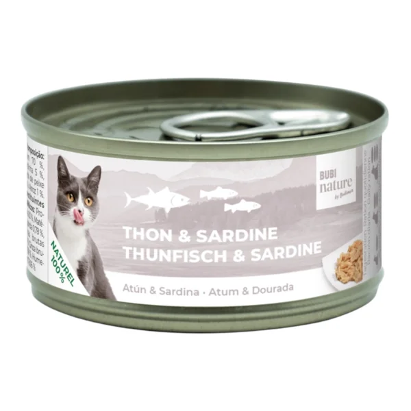 Bubi Nature Cat Atún y Sardina — Comida Húmeda Complementaria para Gatos