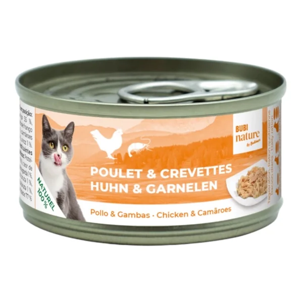 Bubi Nature Cat Pollo y Gambas — Comida Húmeda Complementaria para Gatos