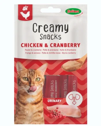 Bubimex Snack Creamy Urinario de Pollo y Arándanos para Gatos