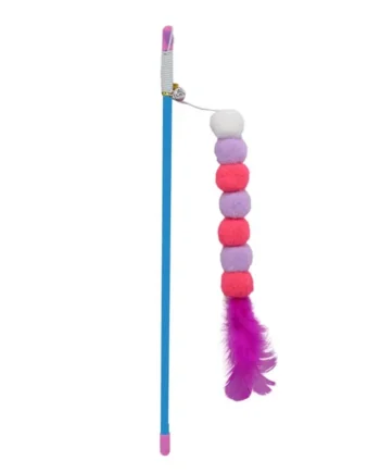 BUBU PETS - Varita pompones y pluma