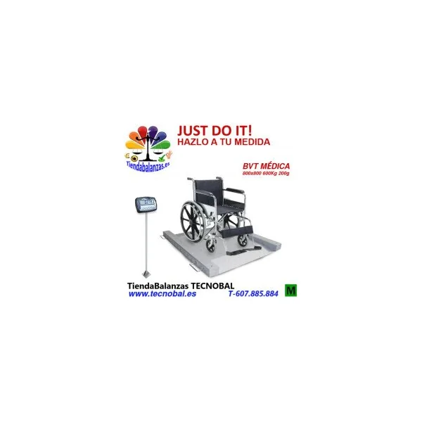 BVT-MÉDICA 600Kg 200g 800x800 para silla de ruedas de Baxtran