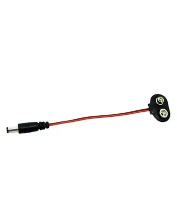 Cable adaptador de bateria Arduino DC 9V Negro