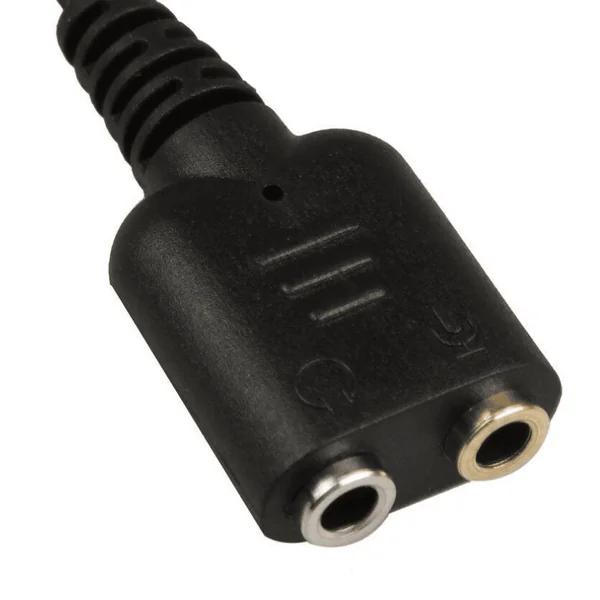 Cable Adaptador telefono RJ9 Macho a 2 x Jack de 3.5 mm 0.20 M Negro