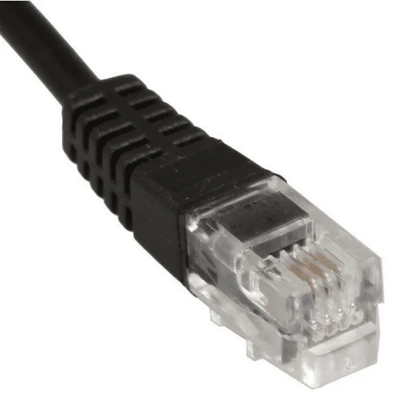 Cable Adaptador telefono RJ9 Macho a 2 x Jack de 3.5 mm 0.20 M Negro