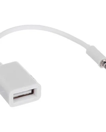Cable adaptador USB hembra a jack 3.5mm AUX macho 0.20 M Blanco
