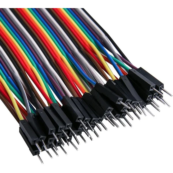 Cable alambre puente Dupont 40 pines hembra a macho 0.20 M Multicolor