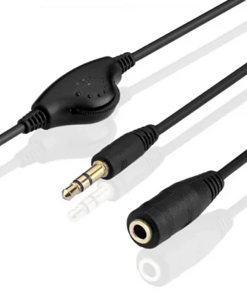 Cable alargador de audio con control de volumen 0.30 M