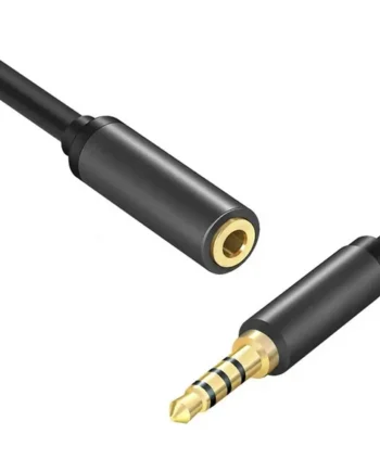 Cable alargador Jack 3.5 mm con microfono 4 pines 3 M Negro