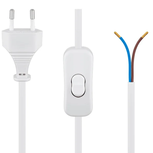 Cable alimentacion con interruptor tipo C 1.5 M Blanco