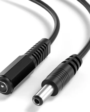 Cable alimentacion DC hembra-macho 5.5 x 2.1 mm 3 M Negro